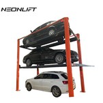 4 পোস্ট পার্কিং লিফট 3 গাড়ি